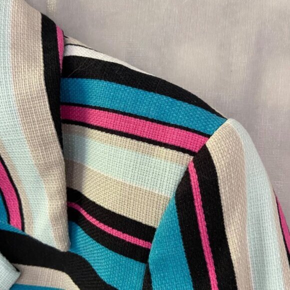 Vintage Style Jones NewYork Striped Blazer 8 Bold Statement Jacket Gallery Event - Picture 8 of 14